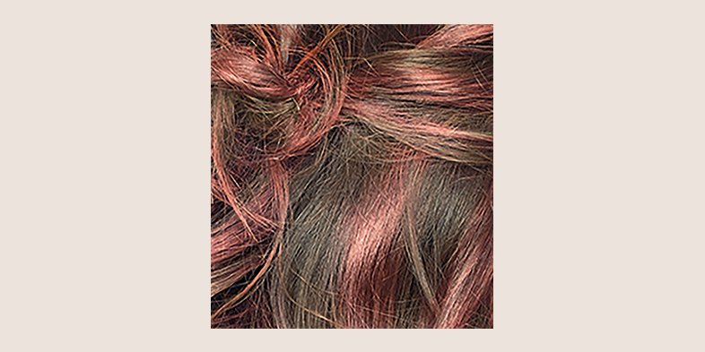 A person with temporary hair color